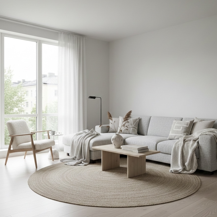 interior amenajat in stil nordic scandinav